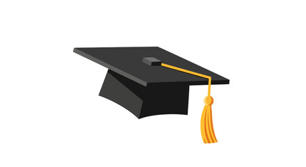 Graduation Cap Symbolizing Academic Achievement and Success, Ideal for Educational Materials and Commencement Ceremony Designs