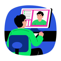 A flat style illustration showing a person doing wheel posture