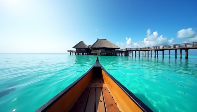Beyond the Horizon A Canoe's Perspective of a Stunning Tropical Escape with Elegant Overwater Villas