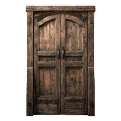 Old Wooden Door Isolated Transparent PNG, Vintage Western Style