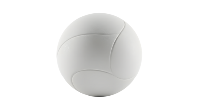 White volleyball isolated on white background, sport ball for volleyball games and training - Powered by Adobe