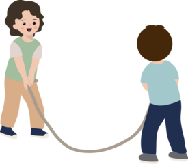 줄넘기를 하는 아이들