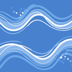 Blue Wave Abstract Background with Flowing Lines