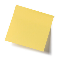 Sticky note reminder. Post it note paper. Yellow sheets for notes isolated with clipping path on background.