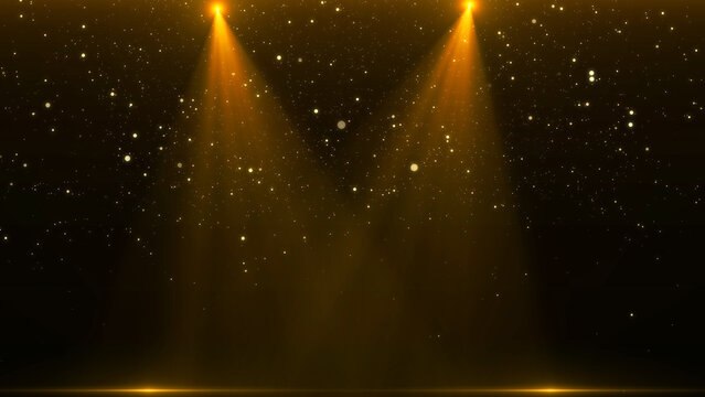 Golden particle background awards party