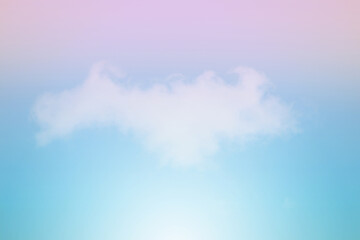Sky and clouds in pastel tones.