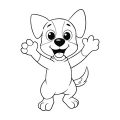Adorable puppy standing upright with paws raised high, looking playful and full of charm. Its cute gesture brings joy, making it perfect for kids and animal lovers alike.
