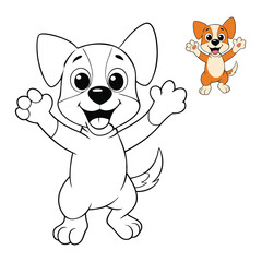Adorable puppy standing upright with paws raised high, looking playful and full of charm. Its cute gesture brings joy, making it perfect for kids and animal lovers alike.
