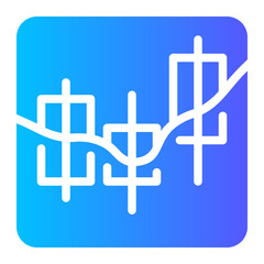 Obraz premium candlestick chart icon