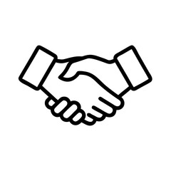Hands Shaking Partnership Icon for Web and Graphic Design