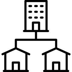 network icon illustration design with outline