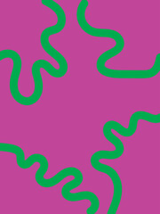 fondo rosa vertical con lineas curvas verde