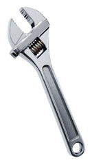 Adjustable wrench for industrial tasks and repairs.