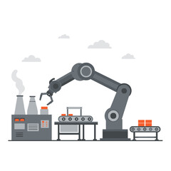 "Industrial Robotic Arm in Action"