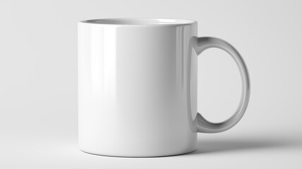Classic White Ceramic Coffee Mug Blank Mockup for Customization Promotion