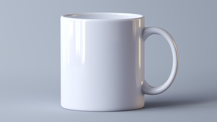 Fototapeta premium Blank White Mug Mockup for Custom Designs and Branding Presentation