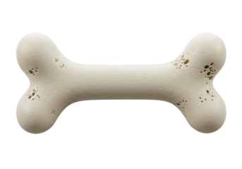 Isolated Dog Bone Chew Toy with Porous Texture, Pet Treat for Canine Dental Health and Entertainment, White Background