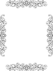 frame with floral ornament