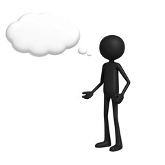 3d man thinking