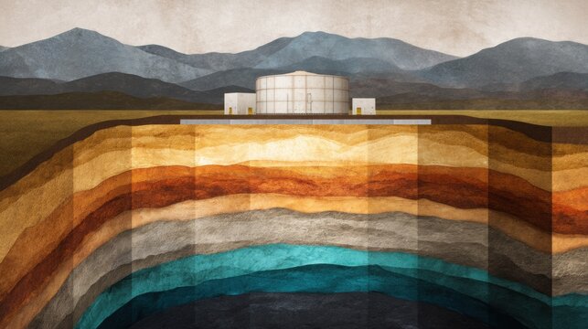 High Fidelity Visualization of Underground Carbon Storage Facility for Environmental Studies