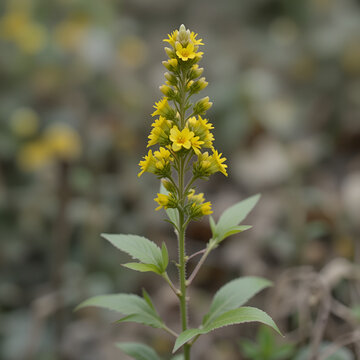 woad plant with yellow flowers