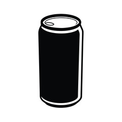 Stylized beverage can silhouette with vibrant color options