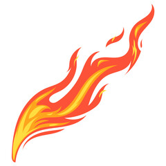 2d fire or flame effect on transparent background