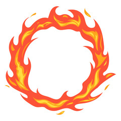 2d ring of flame effect on transparent background