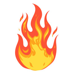 2d fire or flame effect on transparent background