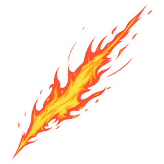 2d fire or flame effect on transparent background