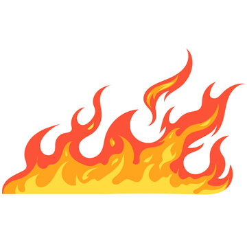2d fire or flame effect on transparent background