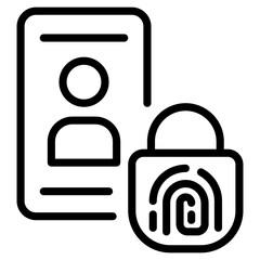 lock icon on metal internet button