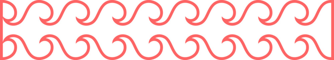 red swirl decorative border design element 