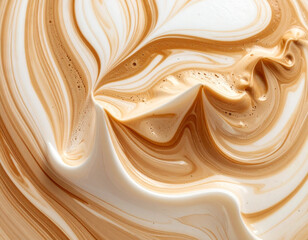 Obraz premium Latte Art Abstract Topography Editorial