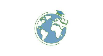 Global Education Initiative Symbolizing Worldwide Learning and Academic Excellence for Educational Programs and International Study Abroad Opportunities