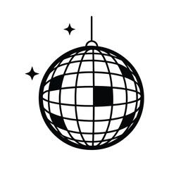 Sparkling disco ball with reflective surfaces and light effects