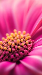 Obraz premium Close-up of vibrant pink flower center