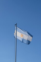 Argentinian flag held low