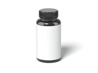 Supplement Bottle 3D Render Isolated White for Mockup 1