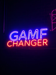 game changer neon text animation , 4k video