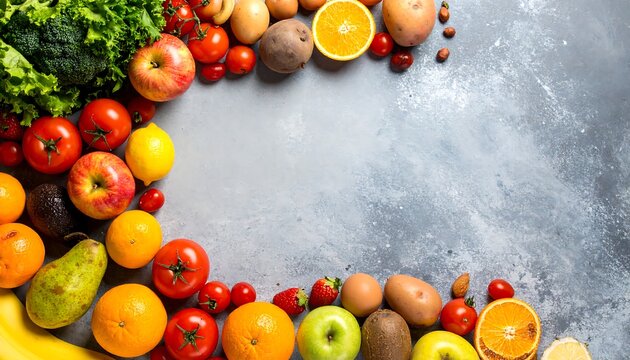 Fruits and vegetables arranged artistically to raise awareness of food waste and promote sustainability in local markets