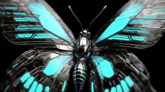 butterfly on black background