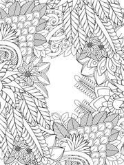 Fototapeta premium diy craft floral frame for adults and kids and kdp