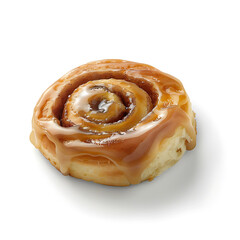Fototapeta premium Cinnamon Roll with Caramel Glaze