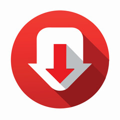 Rounded Download Button &ndash; Minimalist Vector Design