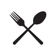 Spoon fork sign symbol restaurant hotel icon template