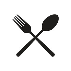 Spoon fork sign symbol restaurant hotel icon template