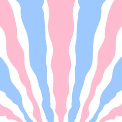 Pastel Pink and Blue Fan Pattern