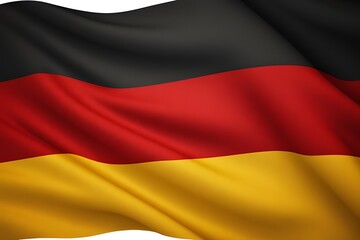 Obraz premium Dynamic German flag waving proudly in the wind, perfect for patriotic designs and projects