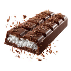 Deliciously decadent chocolate bar filled with creamy white nougat and topped with crispy coconut flakes